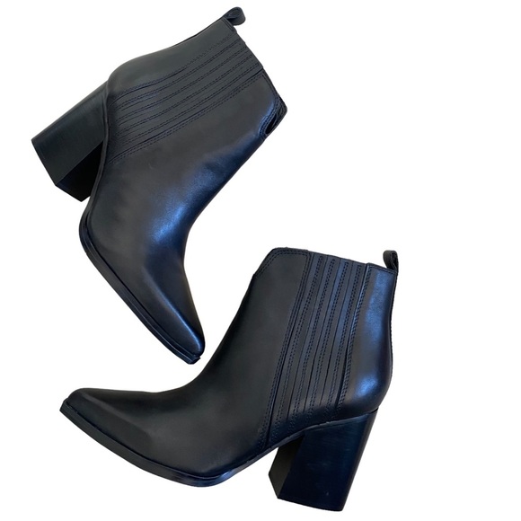 NEW! Marc Fischer Maree Chelsea boot style pointy toe ankle boot 10 chunky heel - Picture 4 of 16